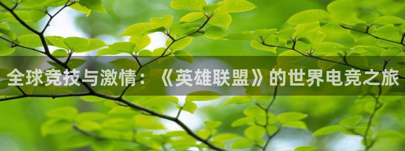 南宫电竞平台：全球竞技与激情：《英雄联盟》的世界电竞之旅