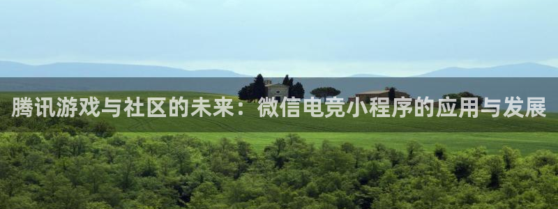南宫电竞网：腾讯游戏与社区的未来：微信电竞小程序的应用与发展